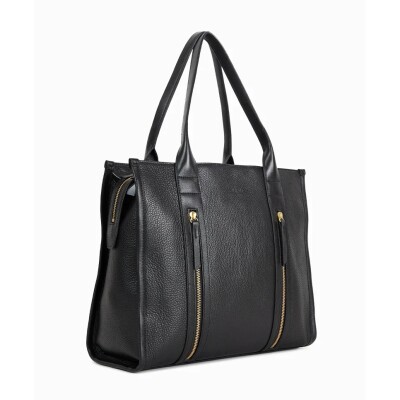Sac à main nat & nin Opéra Noir Grainé - Cuir grainé
