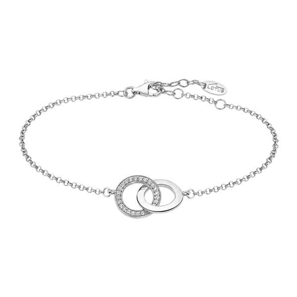 Bracelet LOTUS Silver anneaux en argent et oxydes de zirconium