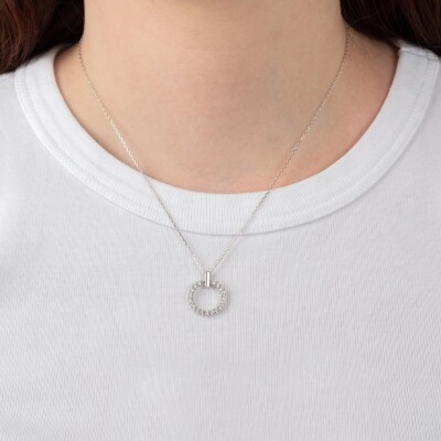 Collier LOTUS Silver en argent et oxydes de zirconium