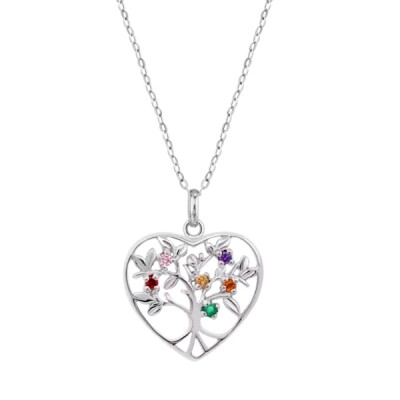 Collier LOTUS Silver Arbre de vie en argent et oxydes de zirconium