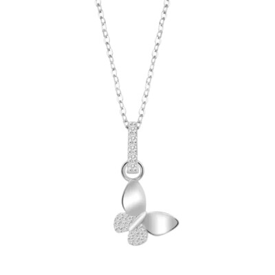 Collier LOTUS Silver Papillon en argent et oxydes de zirconium