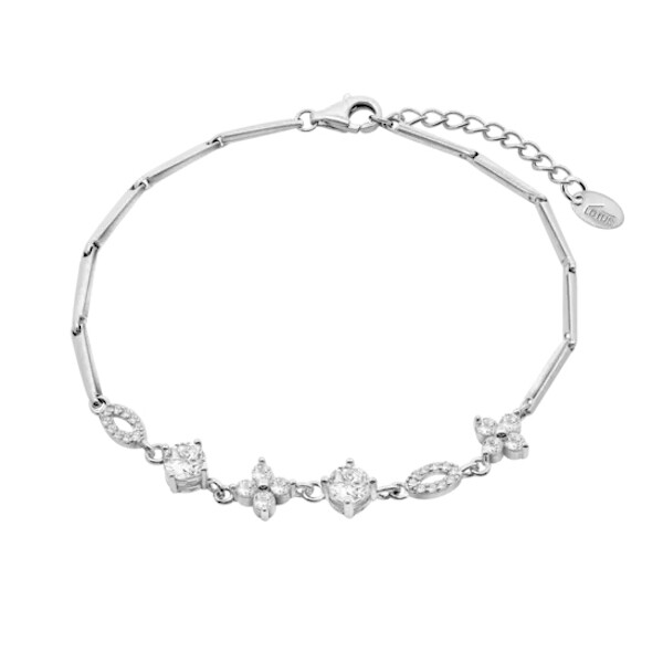 Bracelet LOTUS Silver Fleur en argent et oxyde de zirconium