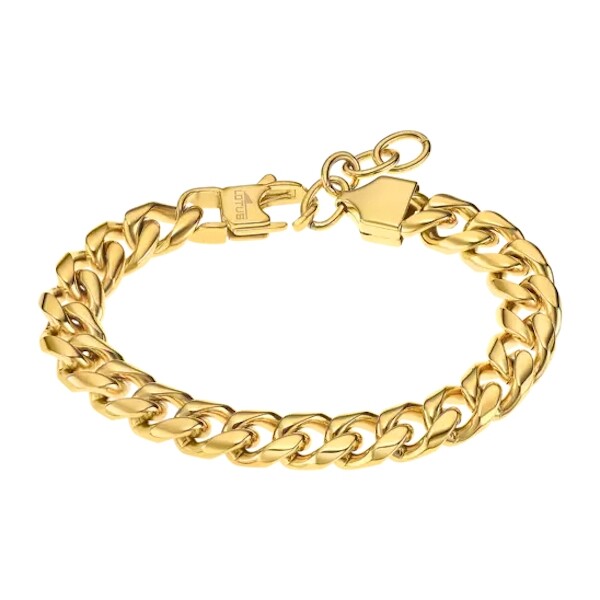 Bracelet chaîne LOTUS Style pour homme acier doré