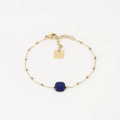 Bracelet chaîne chapelet ZAG Pablo Lapis lazuli