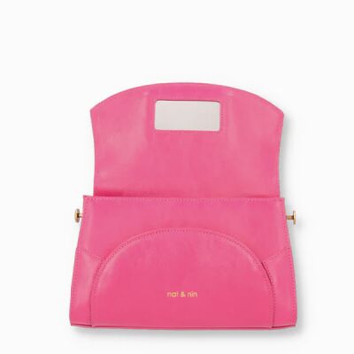 Sac bandoulière nat & nin Kamy Praline - Cuir glacé craquelé