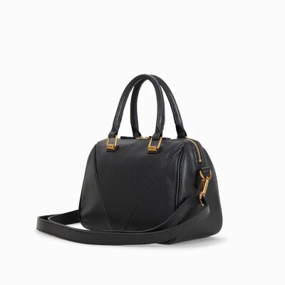 Sac à main nat & nin Strike Noir Grainé - Cuir grainé