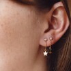 Boucles d'oreilles Zag bijoux SKY en acier doré et oxydes de zirconium