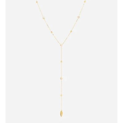 Collier Zag bijoux PENINSULA en acier doré et oxyde de zirconium