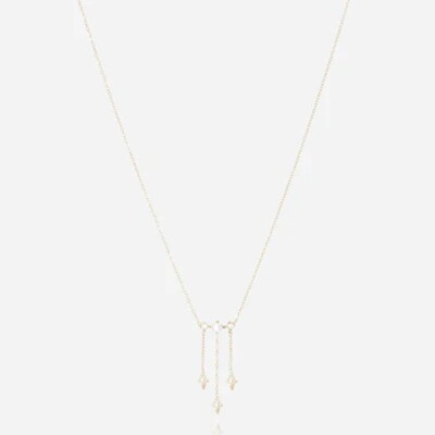 Collier Zag bijoux ISABEAU en acier doré et oxyde de zirconium