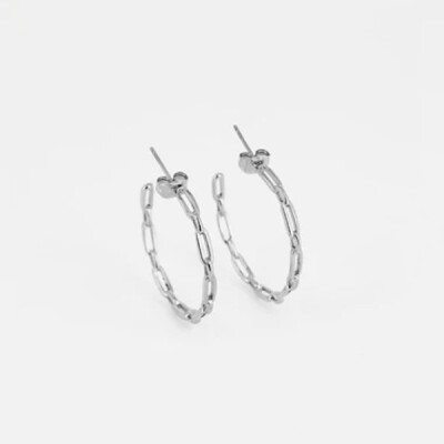 Boucles d'oreilles créoles Zag Bijoux SPETSES en acier