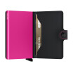 Porte-cartes SECRID Miniwallet Matte Black & Fuchsia