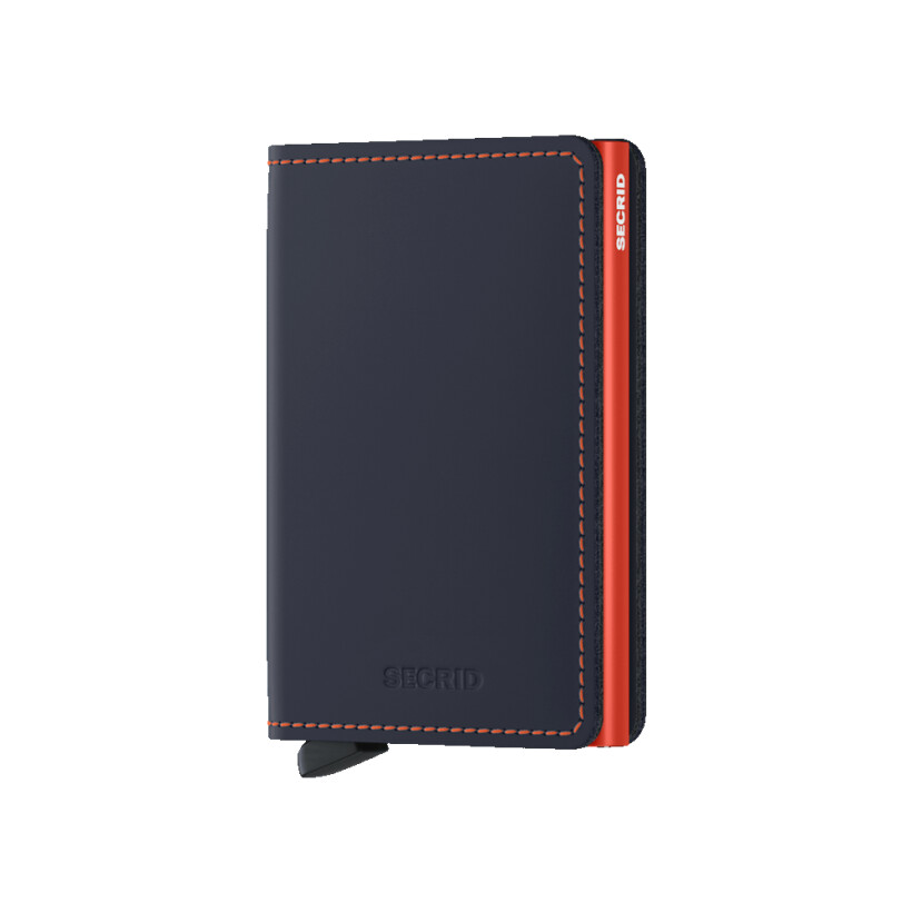 Porte-cartes SECRID Slimwallet Matte Nightblue & Orange