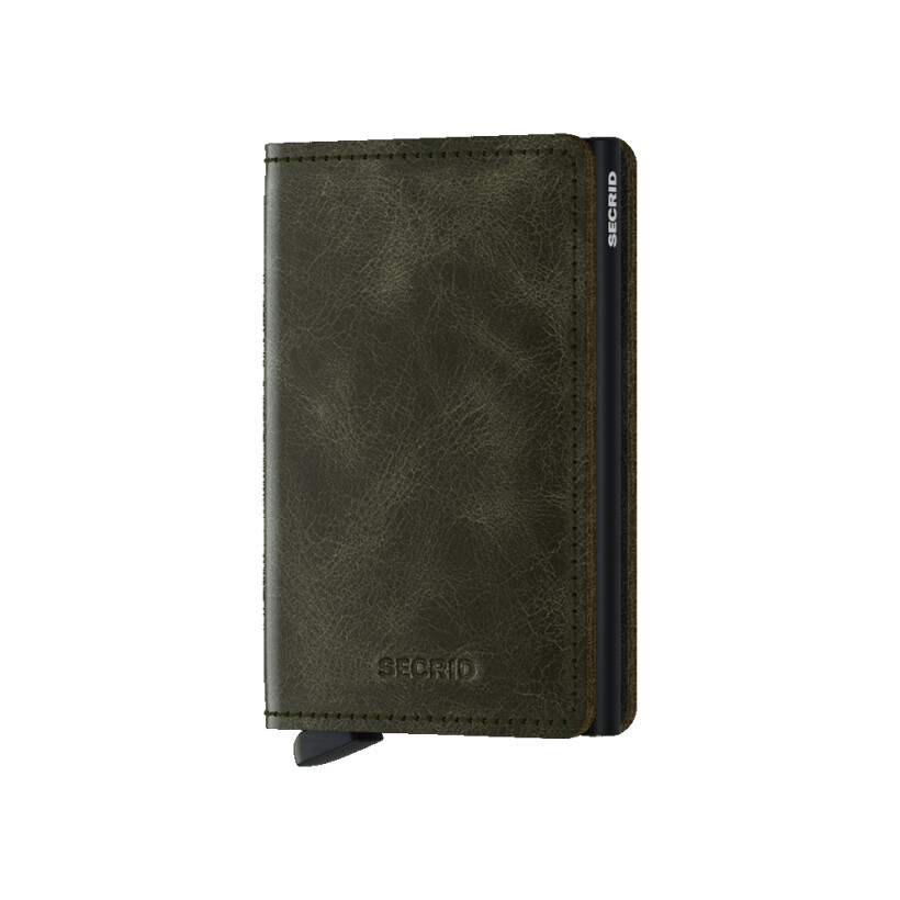 Porte-cartes Secrid Slimwallet Vintage Olive-Black