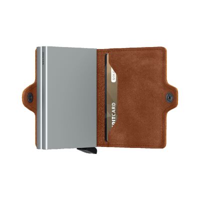 Porte-cartes Secrid Twinwallet Vintage Cognac-Silver