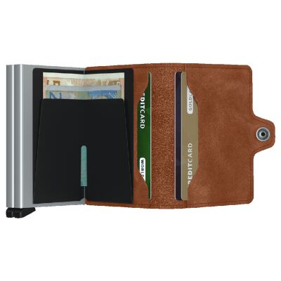 Porte-cartes Secrid Twinwallet Vintage Cognac-Silver