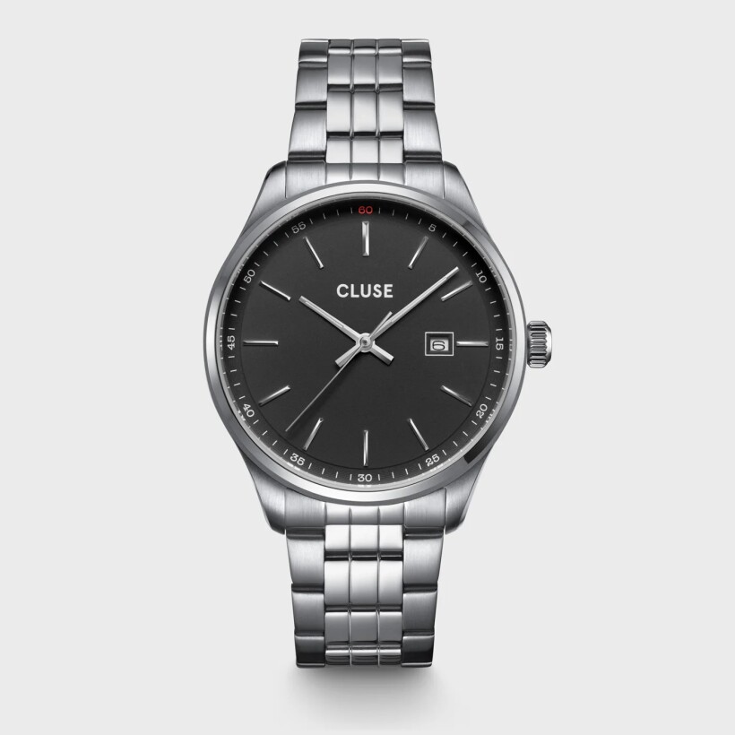 Montre CLUSE Anthéor Steel Black Silver 41mm