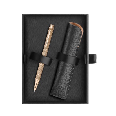 Set Caran d\'Ache ECRIDOR VENETIAN Stylo Bille & Étui en Cuir (Édition Spéciale)