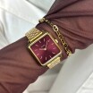 Montre Cluse La Tétragone Steel Dark Cherry Gold Colour CW10312