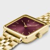 Montre Cluse La Tétragone Steel Dark Cherry Gold Colour CW10312