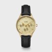 Montre Cluse Minuit Multifunction Leather, Black Lizard, Gold Colour CW10705