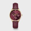 Montre Cluse Minuit Multifunction Leather, Dark Cherry Lizard, Gold Colour CW10706