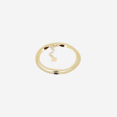 Bracelet Zag bijoux AUSAR en acier doré et oxyde de zirconium