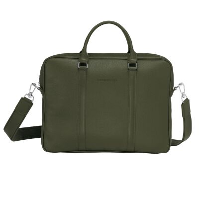 Porte-documents LONGCHAMP XS Le Foulonné Cuir-Kaki
