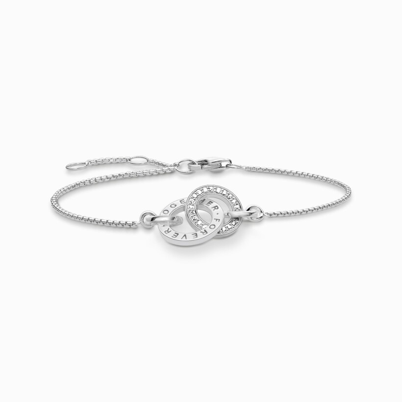 Bracelet Thomas Sabo Forever Together en argent et oxydes de zirconium, 19,5cm