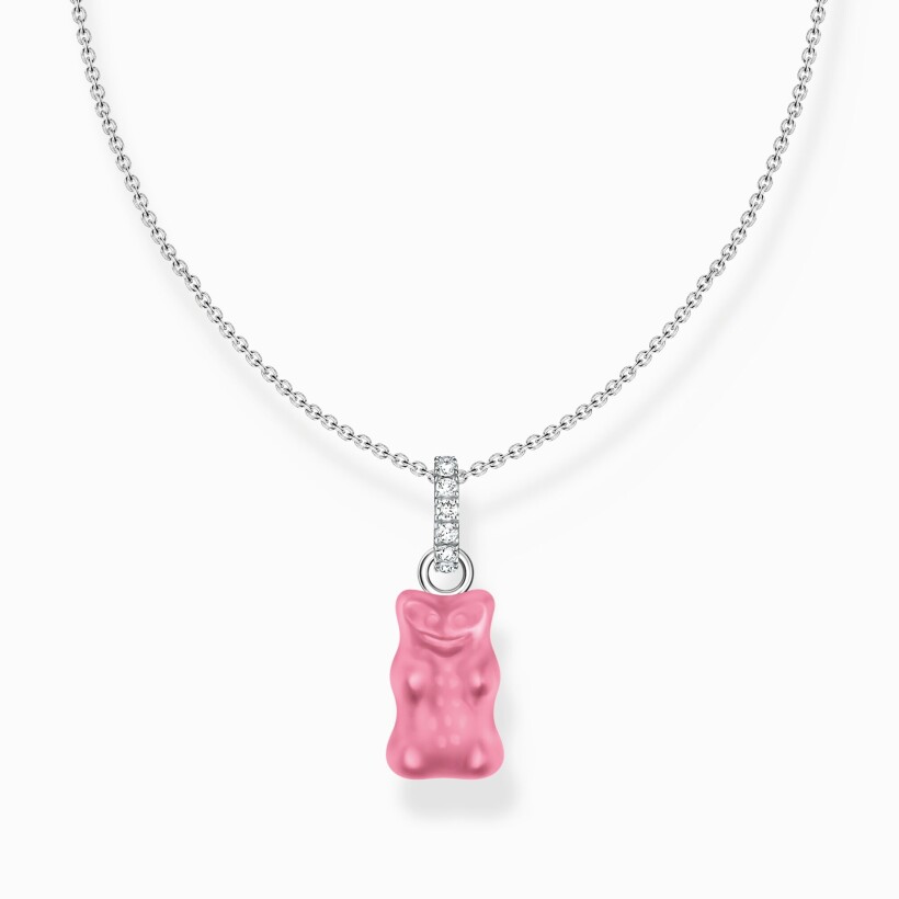 Pendentif THOMAS SABO X HARIBO Ourson rose argent et oxydes de zirconium