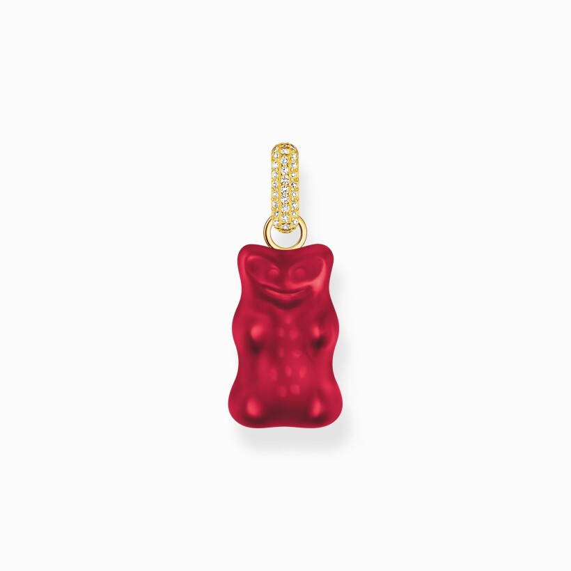 Pendentif THOMAS SABO X HARIBO Ourson rouge argent plaqué or et oxydes de zirconium