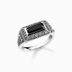 Bague Thomas Sabo Collège Ring en argent et onyx