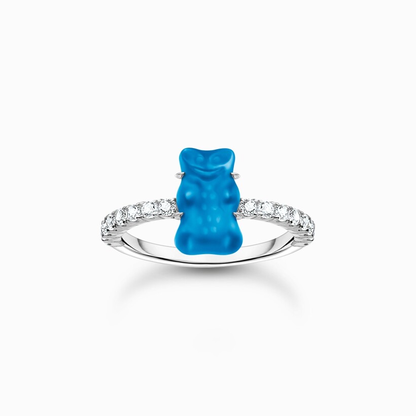 Bague THOMAS SABO X HARIBO Ourson bleu argent et oxydes de zirconium T54