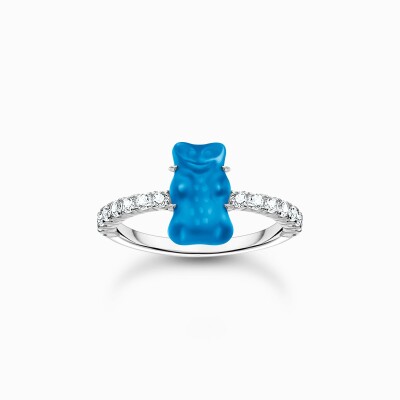 Bague THOMAS SABO X HARIBO Ourson bleu argent et oxydes de zirconium T52