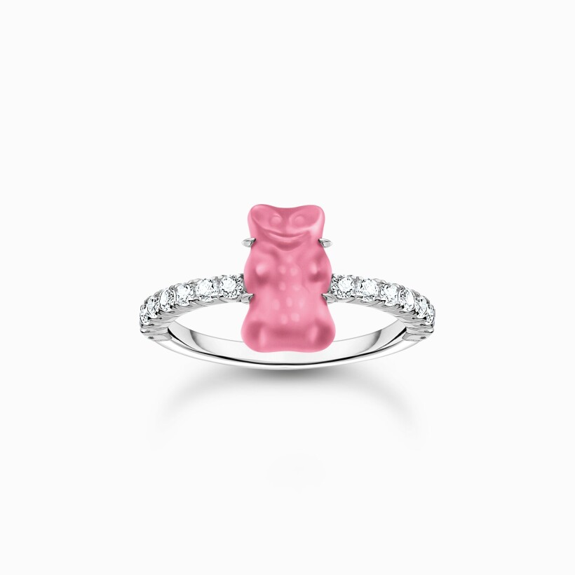 Bague THOMAS SABO X HARIBO Ourson rose argent et oxydes de zirconium T54