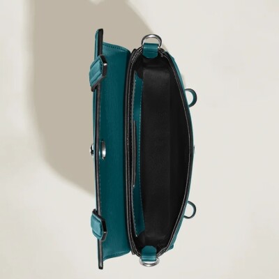 Sac reporter Montlbanc mini format bleu pétrole