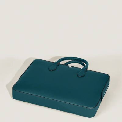 Porte-documents fin Montblanc Sartorial Bleu pétrole