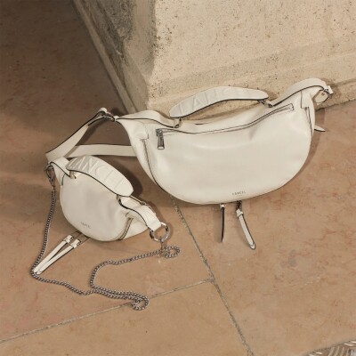 Sac porté épaule Origami de Lancel M cuir neige