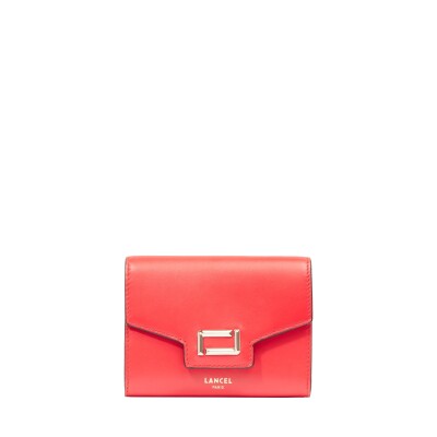 Portefeuille compact Angèle de Lancel à rabat Rouge baiser