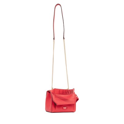 Sac rabat Ninon de Lancel S cuir Rouge baiser