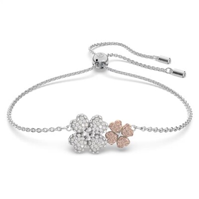 Bracelet Swarovski Latisha fleur multicolore en métal rhodié et cristaux de Swarovski
