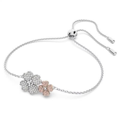 Bracelet Swarovski Latisha fleur multicolore en métal rhodié et cristaux de Swarovski