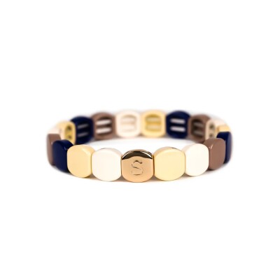 Bracelet Simone à Bordeaux Colorful en métal émaillé Hamptons M