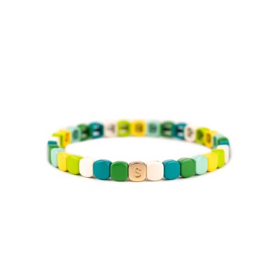 Bracelet Simone à Bordeaux Colorful Mini en métal émaillé club citron M