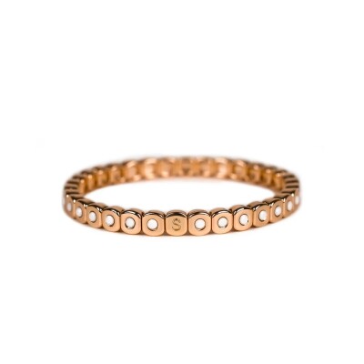 Bracelet Simone à Bordeaux Colorful Mini en métal émaillé cristal blanc M