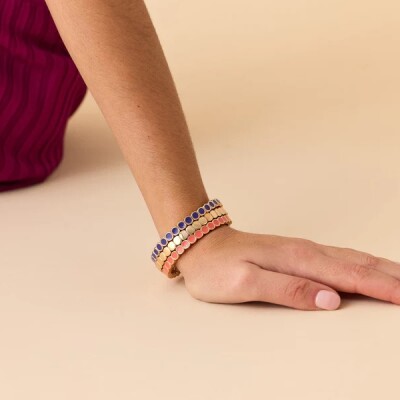 Bracelet Simone à Bordeaux Colorful Mini en métal émaillé gold M