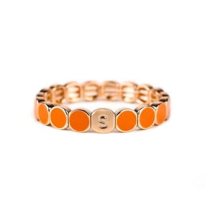 Bracelet Simone à Bordeaux Colormind en métal emaillé abricot M