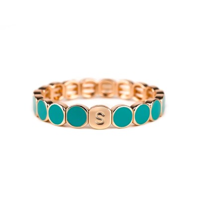 Bracelet Simone à Bordeaux Colormind en métal emaillé aqua M