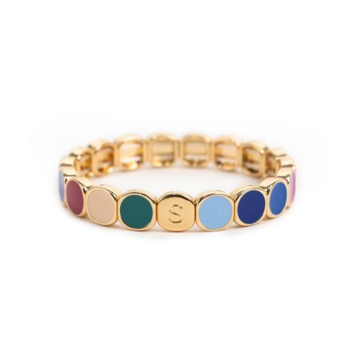Bracelet Simone à Bordeaux Colormind en métal emaillé coquette L