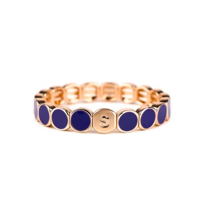Bracelet Simone à Bordeaux Colormind en métal emaillé Indigo M
