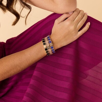 Bracelet Simone à Bordeaux Colormind en métal emaillé Indigo M